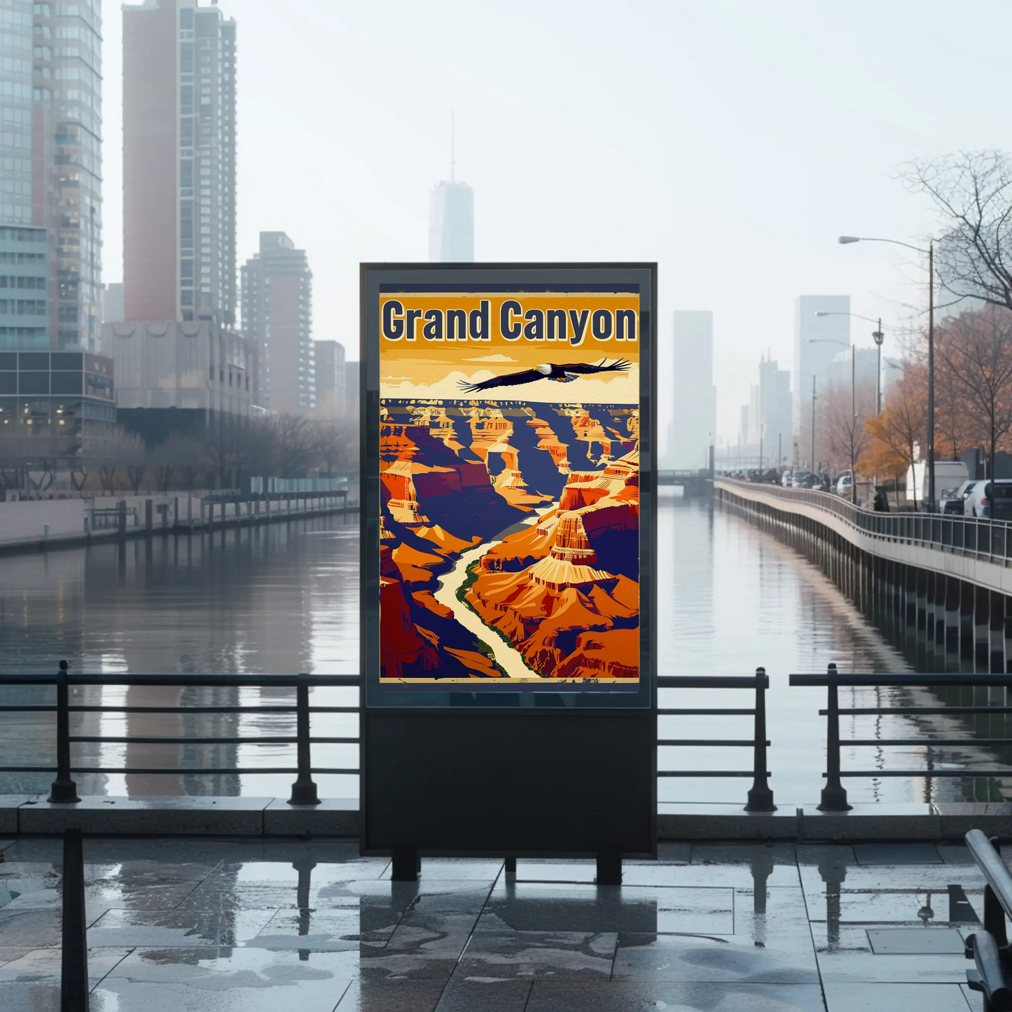 Grand Canyon Eagle Poster