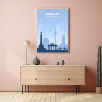 Berlin Skyline Art: Calm Travel Poster