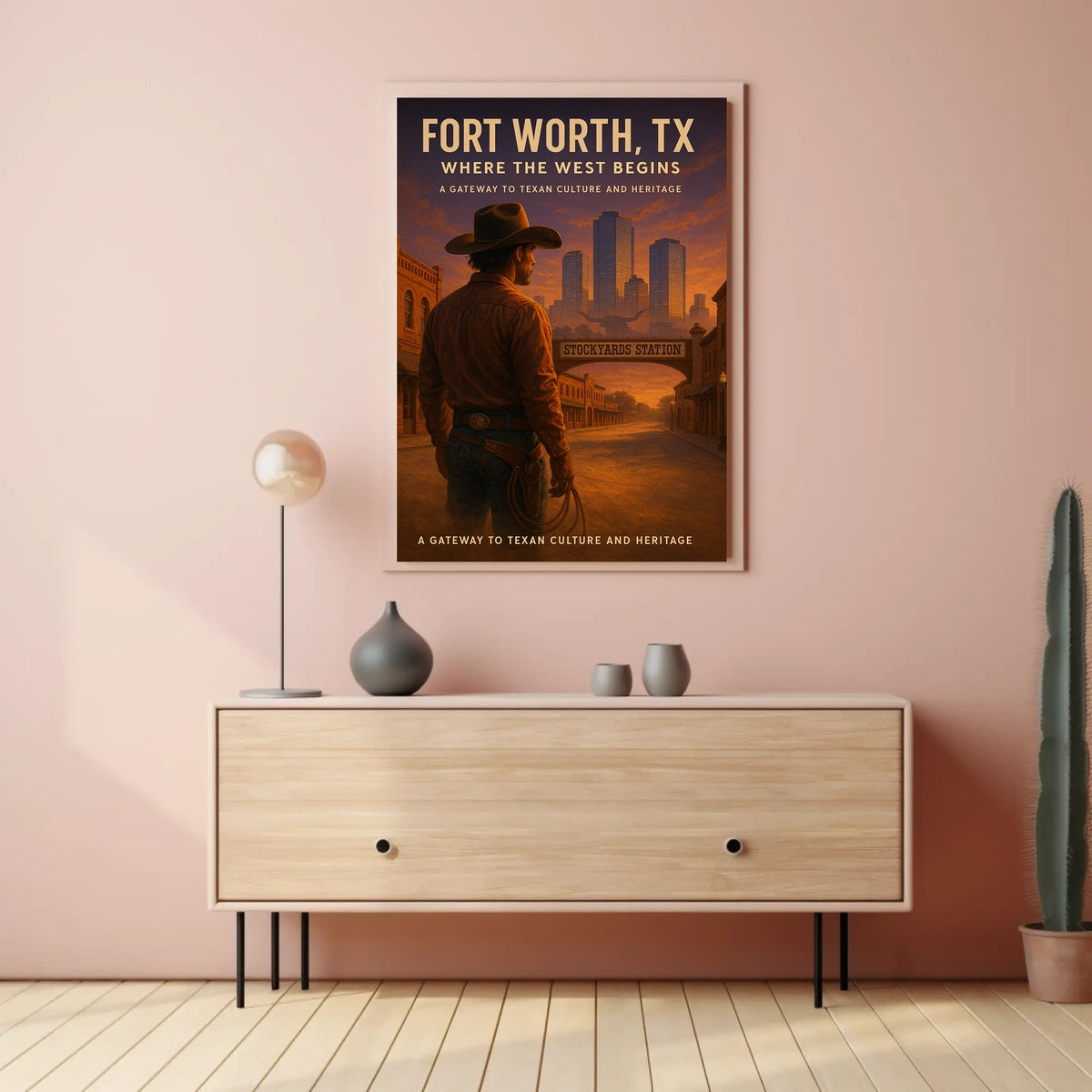 Fort Worth, TX Where the West Begins Poster