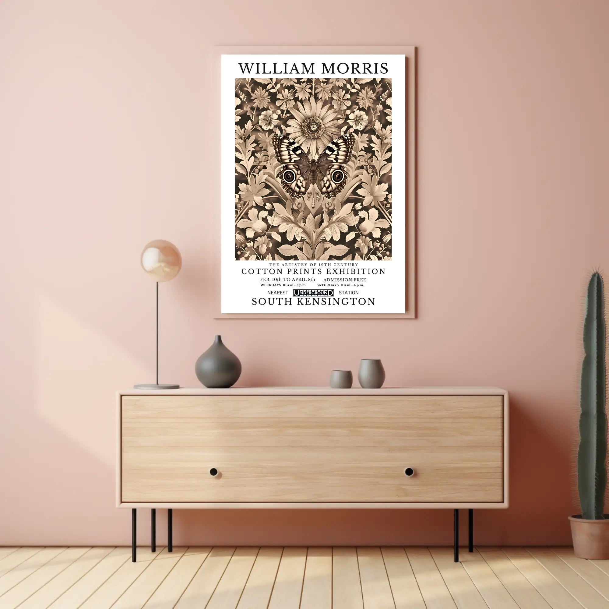 William Morris 19th Century Cotton Prints Poster