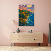Big Sur Poster Wall Art For Nature Lovers Coastal Serenity
