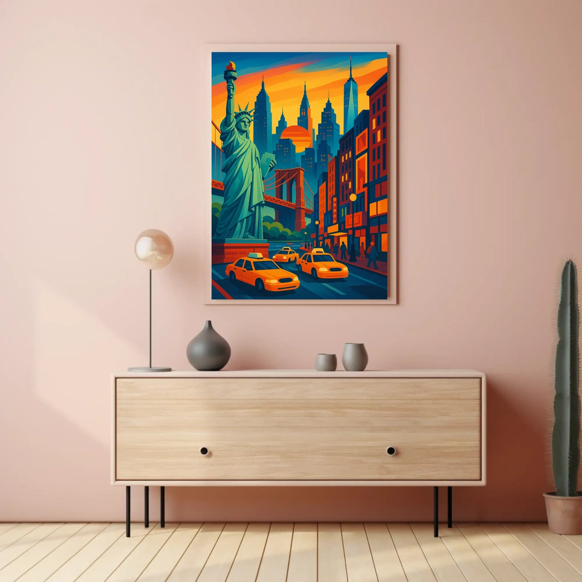 New York City Vibrant Adventure Poster Modern Wall Art
