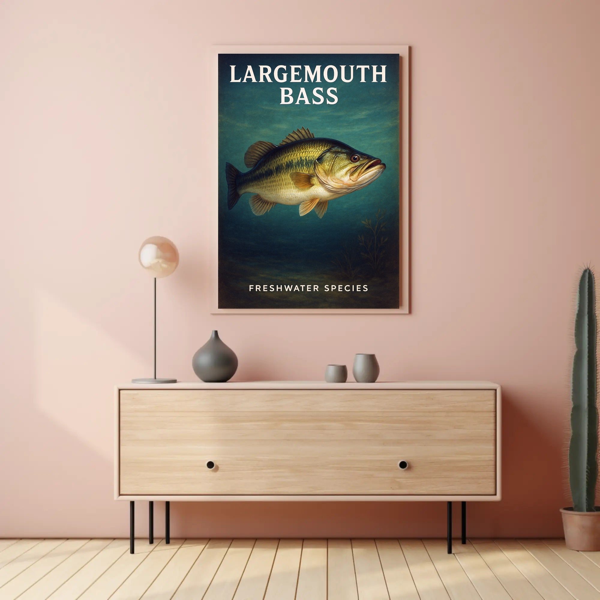 Largemouth Bass Freshwater Species Poster PosterGoat