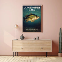 Largemouth Bass Freshwater Species Poster PosterGoat