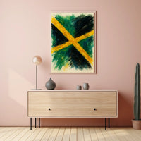Jamaican Flag Art Poster