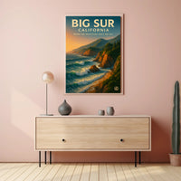 Big Sur Where the Mountains Meet the Sea Poster PosterGoat