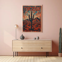 Tucson Desert Vibes Minimalist Landscape Poster