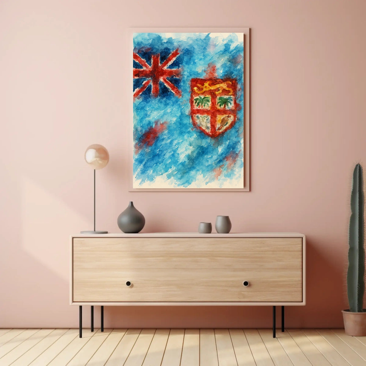 Watercolor Flag Art Poster