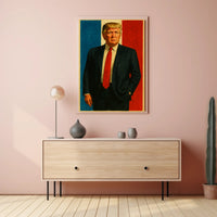Presidential Portrait in Red, White, and Blue Poster PosterGoat