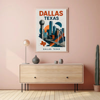 Dallas, Texas A Modern Skyline Poster