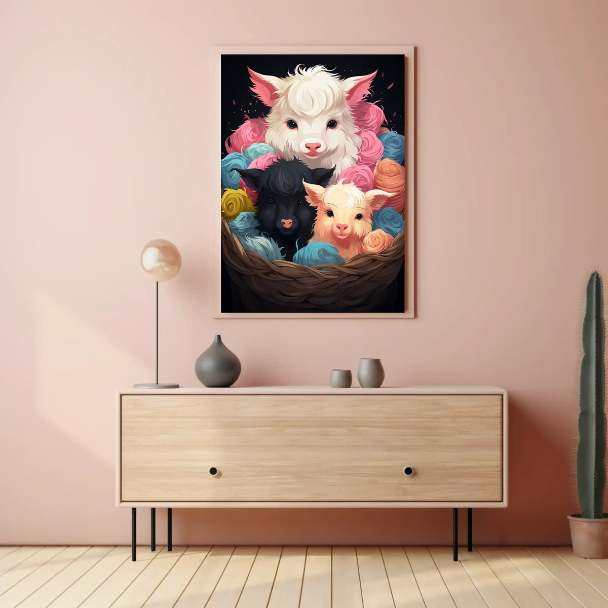 Basket Of Fluffy Friends Poster