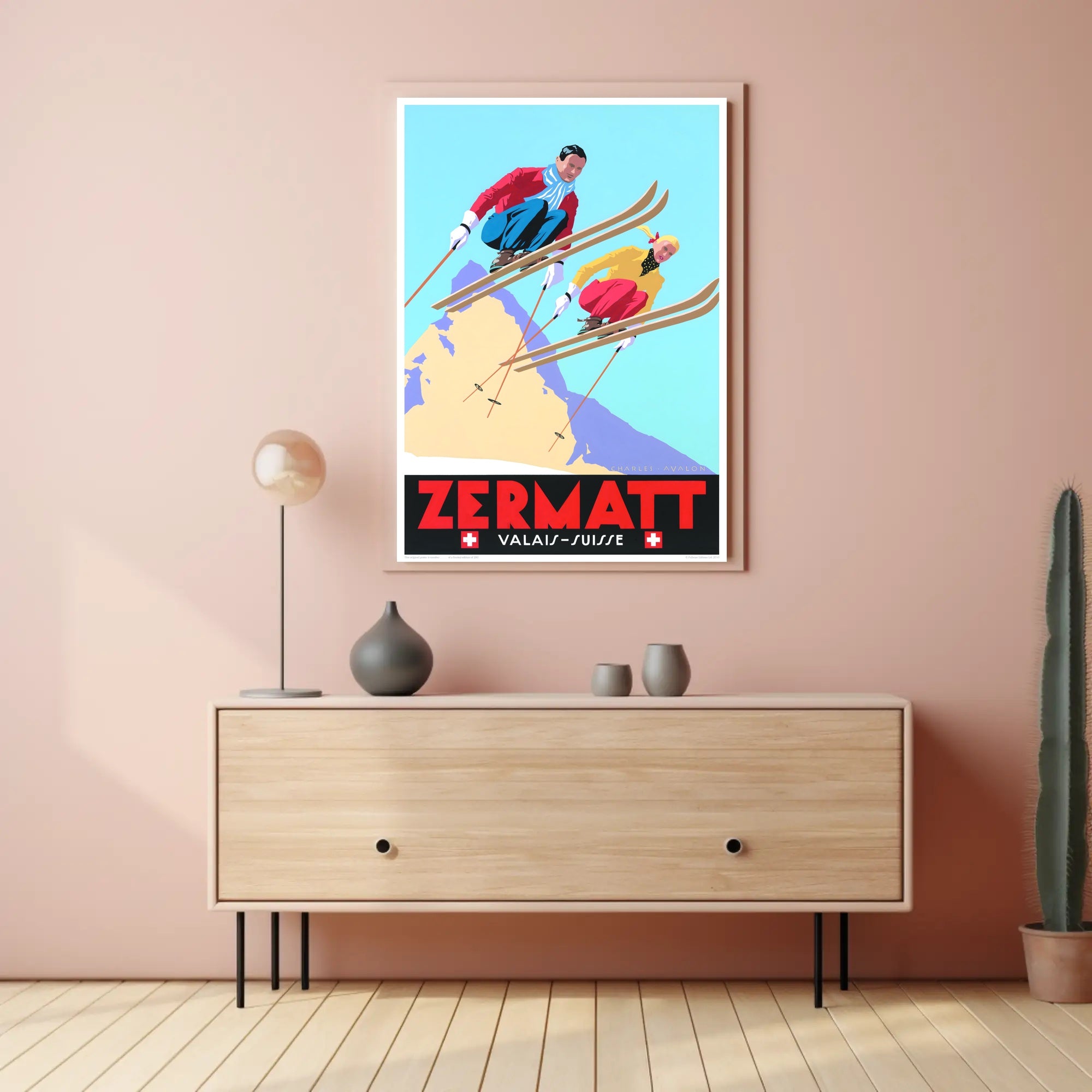 Zermatt Skiing Adventure Poster PosterGoat