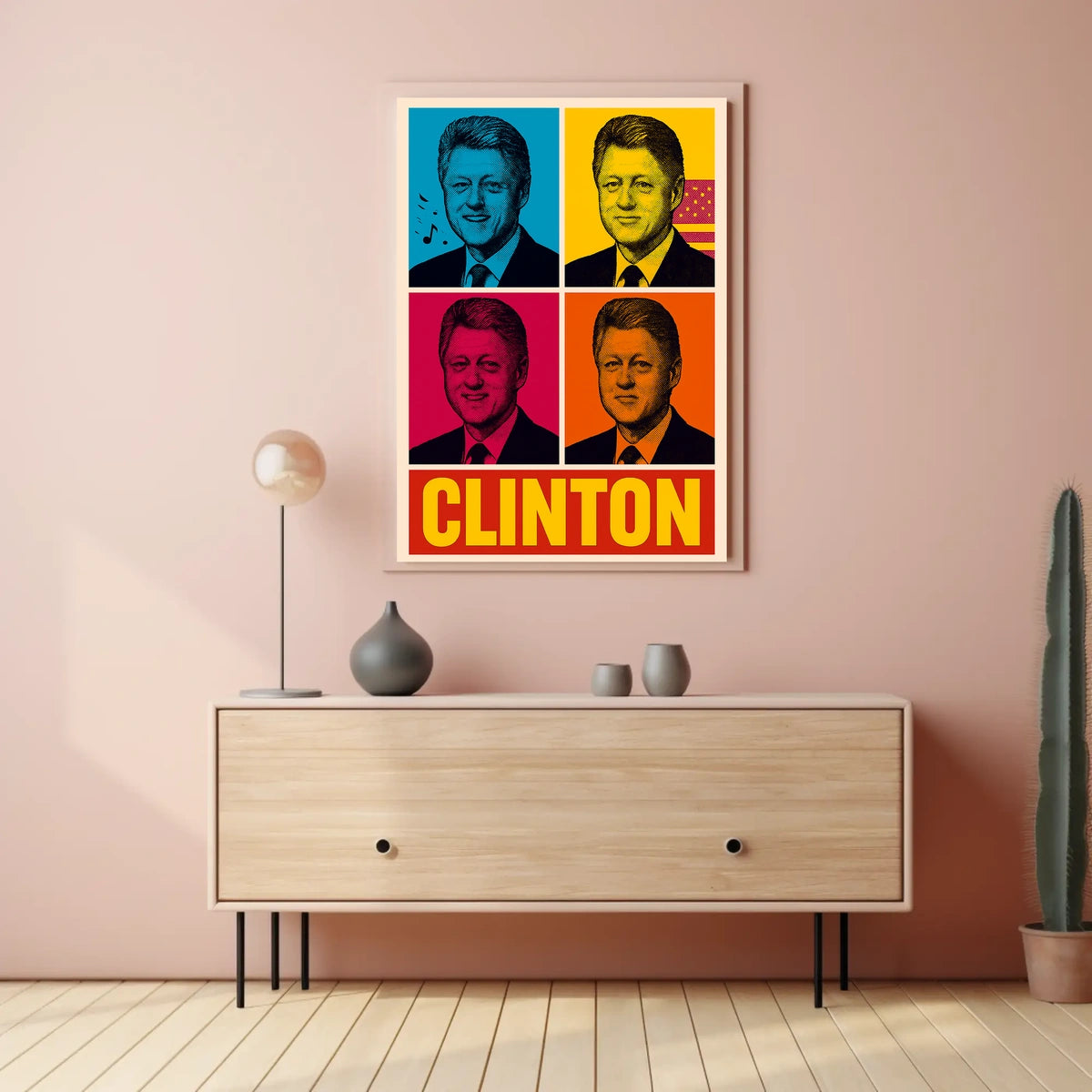 Clinton Pop Art Poster