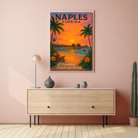 Naples, Florida A Paradise of Sunsets and Serenity Poster