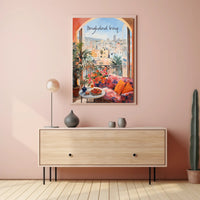 Baghdad Balcony View: Urban Serenity Poster