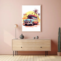 Retro Surf Adventure Poster