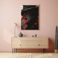 Mystical Winter Fox on Serene Mountain Cliff PosterGoat