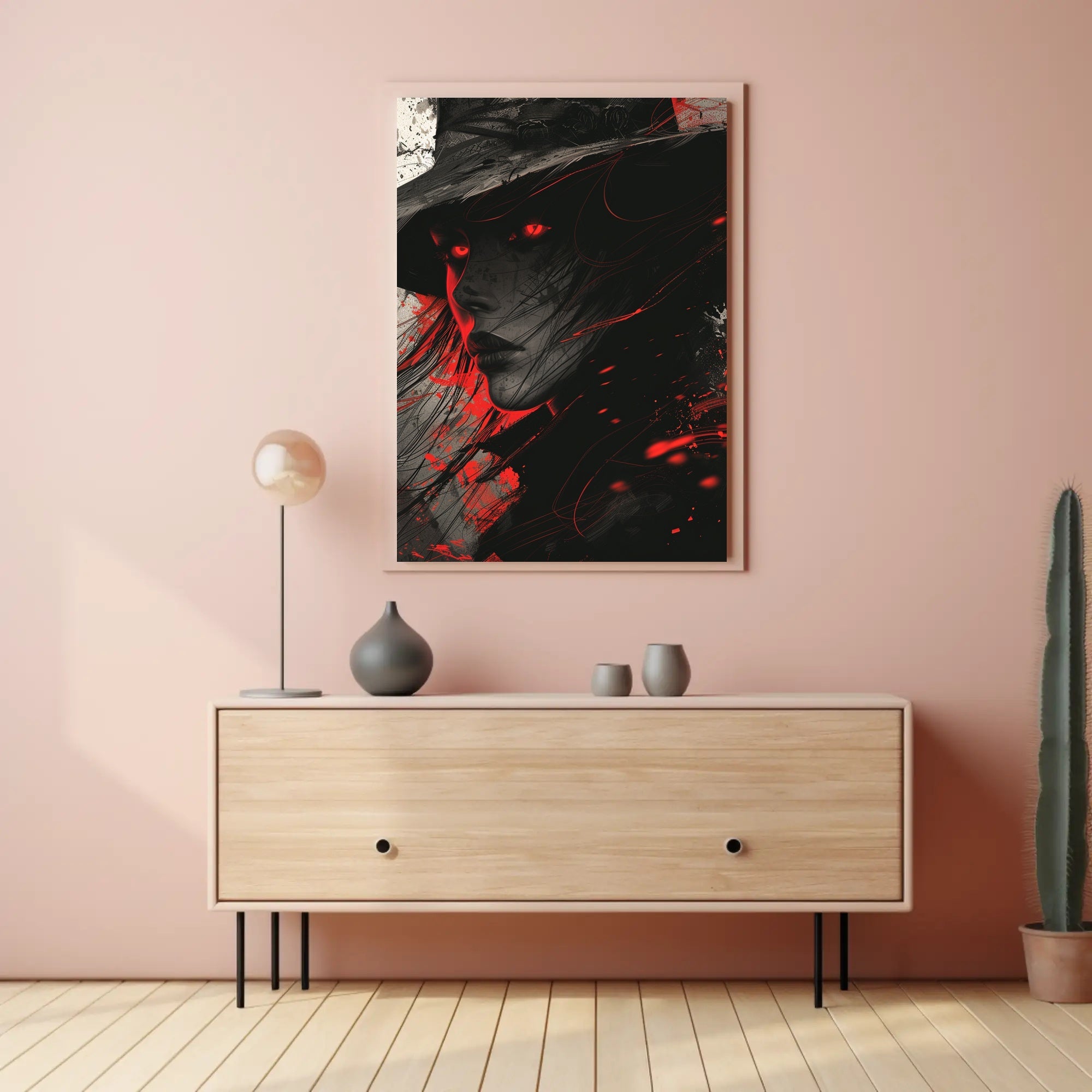 Mystical Winter Fox on Serene Mountain Cliff PosterGoat