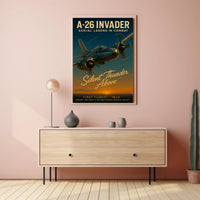 A-26 Invader Vintage Aviation WWII Poster