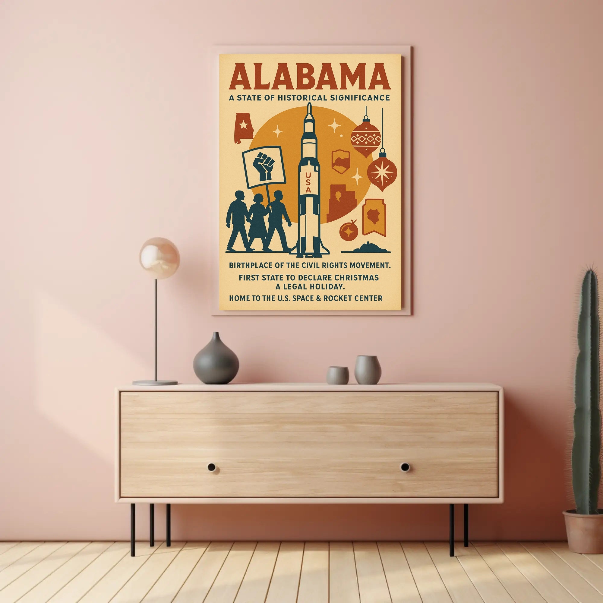 Alabama A State of Historical Significance Poster