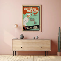 Cinnabar Island Retro Poster: Pokémon Adventure Travel Poster PosterGoat