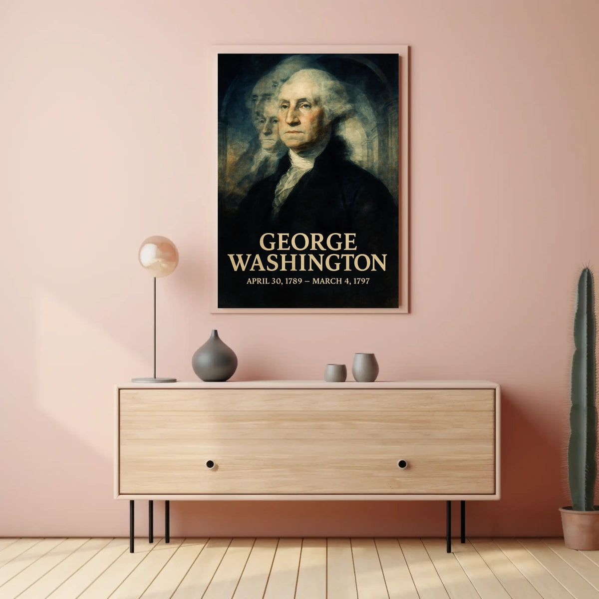 George Washington 1st President of the United States Double Exposure Poster
