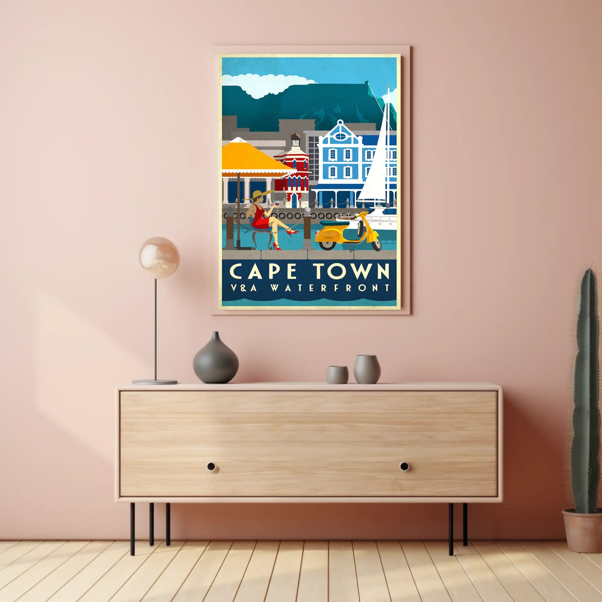 Cape Town V&A Waterfront Leisure Travel Poster PosterGoat