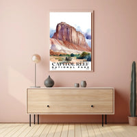 Capitol Reef Watercolor Wall Art Poster