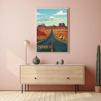 Route 66 Adventure: Retro Southwest Road Trip Poster