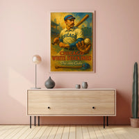 Chicago White Stockings Vintage Baseball Poster Cubs Fans