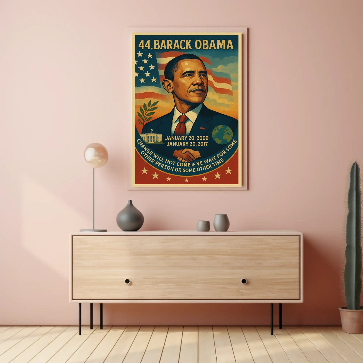 Stylized Art of U.S. President Poster