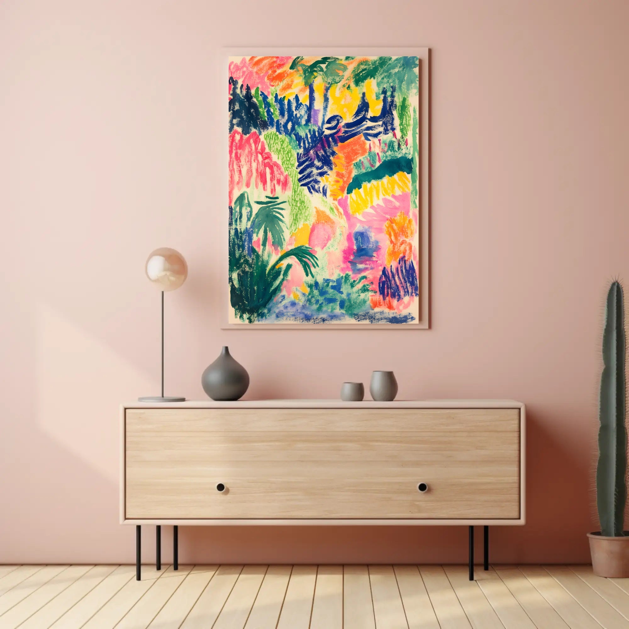 Vibrant Abstract Landscape Print: Abstract, Artistic, or Pop Culture Poster