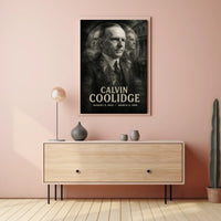 Calvin Coolidge 30th President of the United States Double Exposure Poster