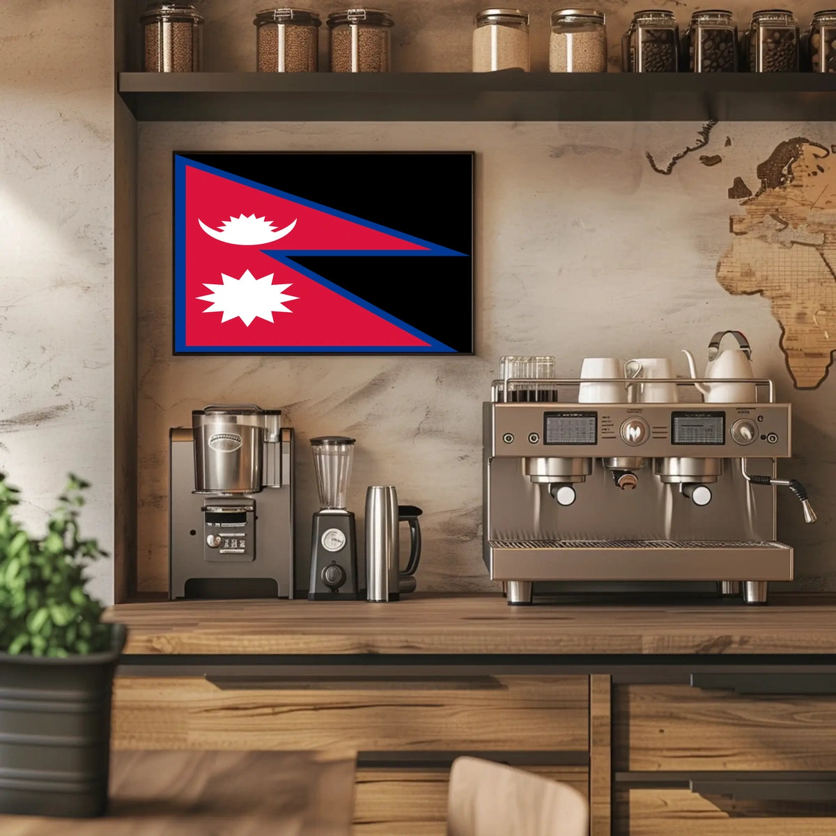 Nepal Flag Poster