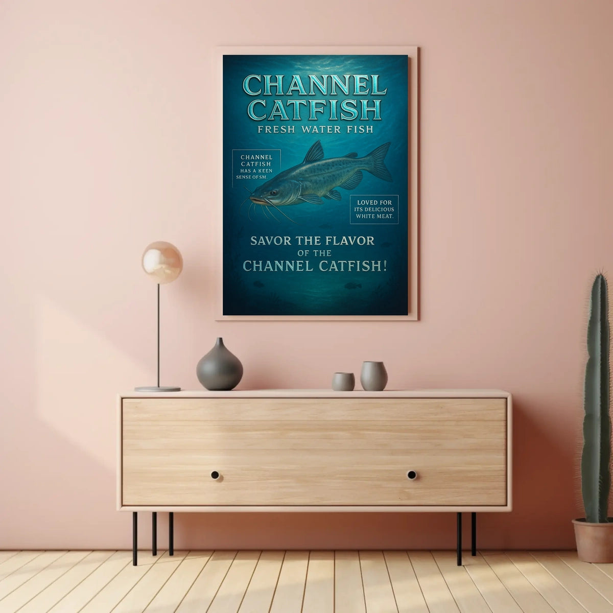 Channel Catfish Fresh Water Delight Poster