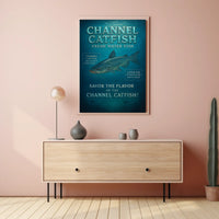 Channel Catfish Fresh Water Delight Poster