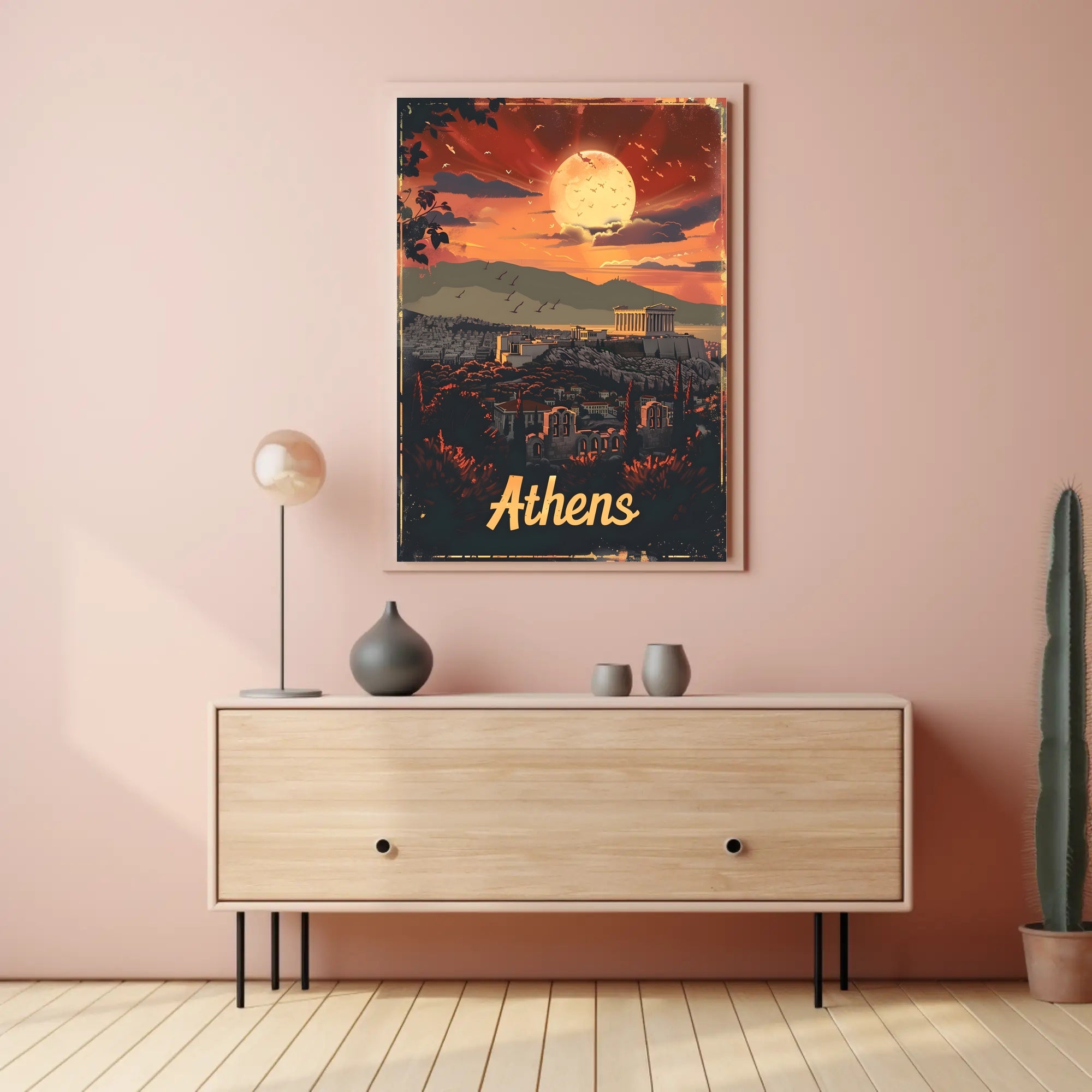 Athens at Dusk Poster