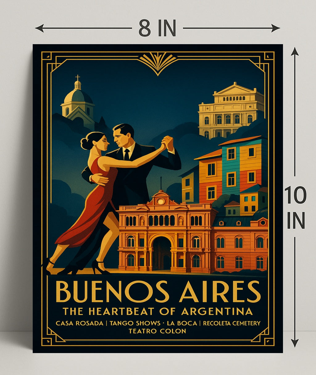 Buenos Aires Vintage Travel Poster Wall Art PosterGoat