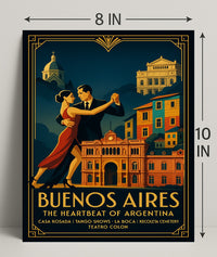 Buenos Aires Vintage Travel Poster Wall Art PosterGoat