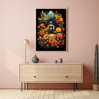 Enchanted Cottage In Bloom Poster