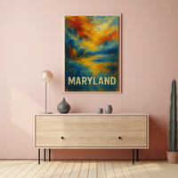 Maryland Abstract Landscape Abstract Poster