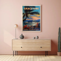 Cruise into Paradise: Vintage Caribbean Travel Poster PosterGoat