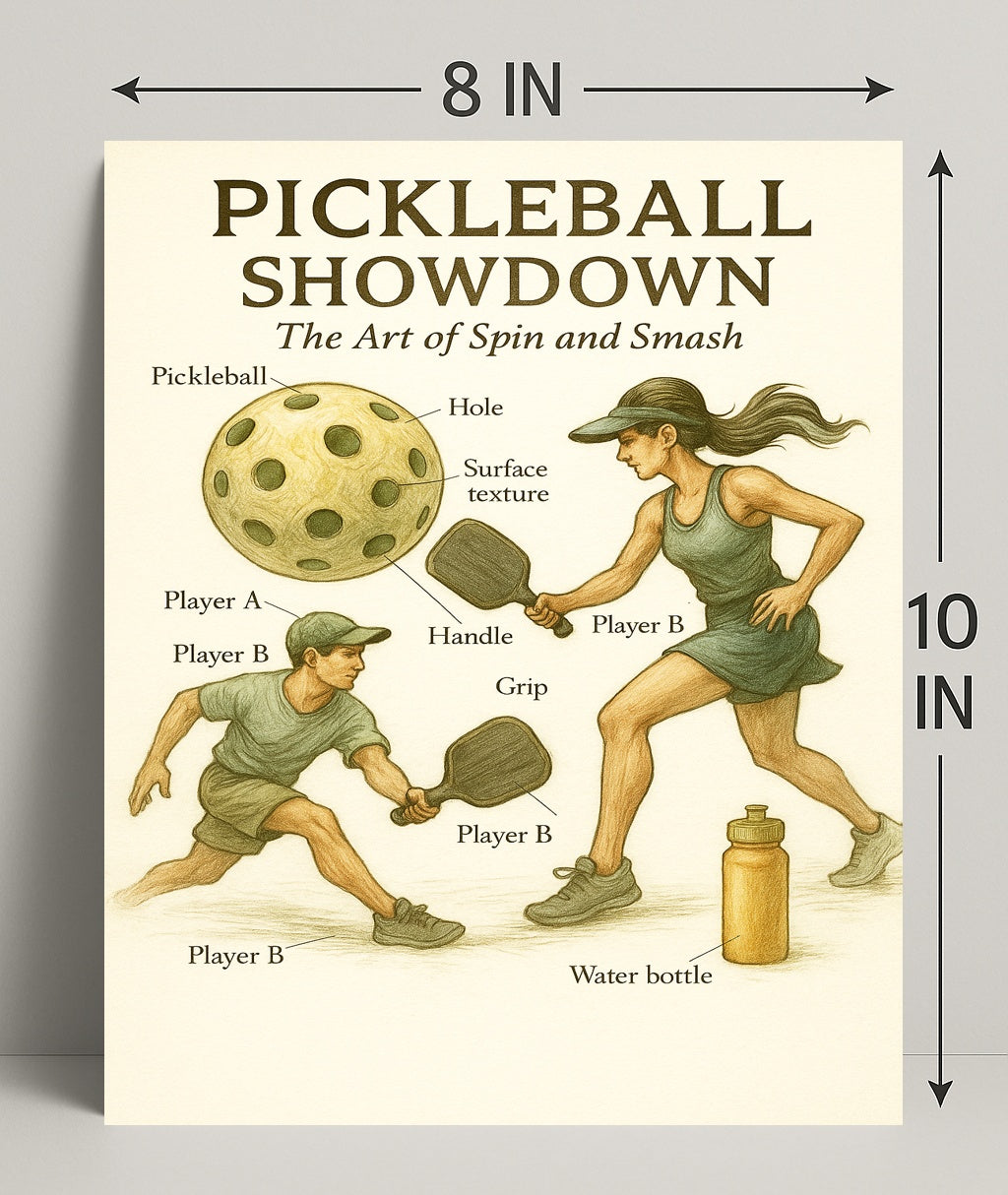 Pickleball Showdown Poster PosterGoat