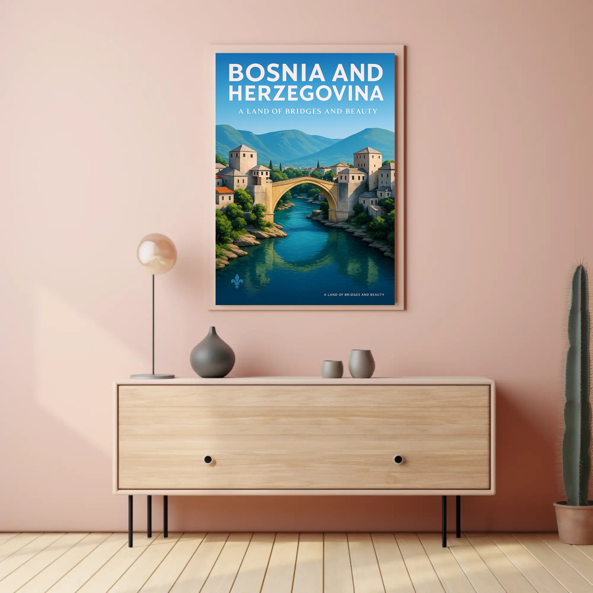 Bosnia and Herzegovina A Land of Bridges and Beauty Poster PosterGoat