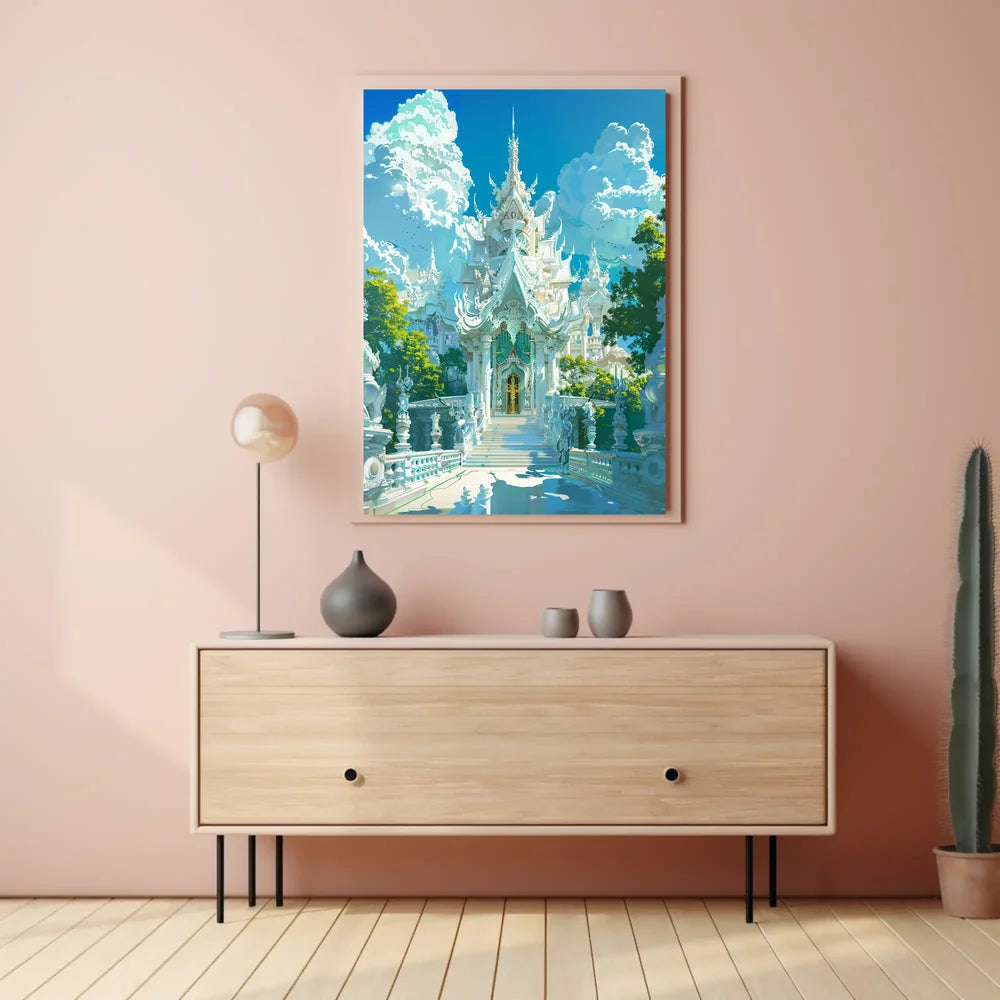 Majestic Thai Temple Fantasy Art Poster Print