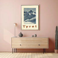 Tyrol Black-and-White Vintage Travel Poster PosterGoat