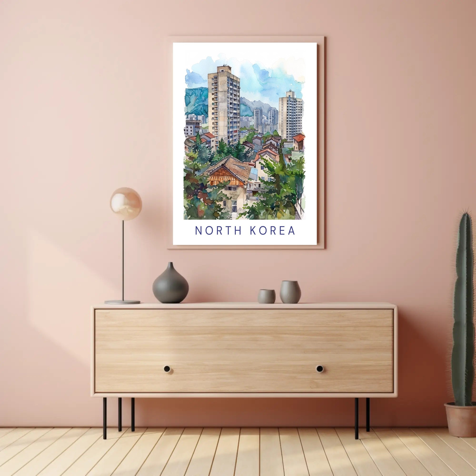 Urban Landscape of North Korea Poster PosterGoat