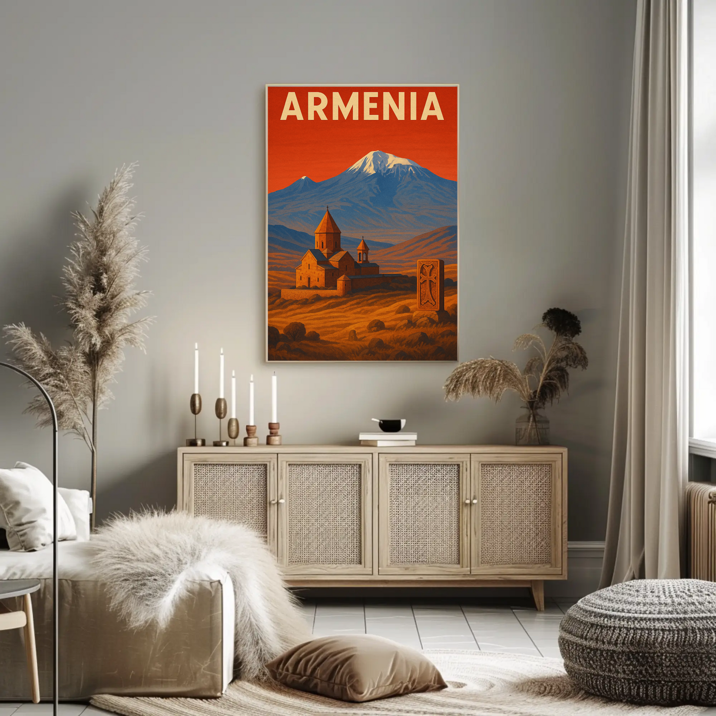 Armenia's Enchanting Heritage Vintage Travel Poster