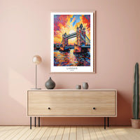 London Bridge in Vibrant Colors Poster PosterGoat