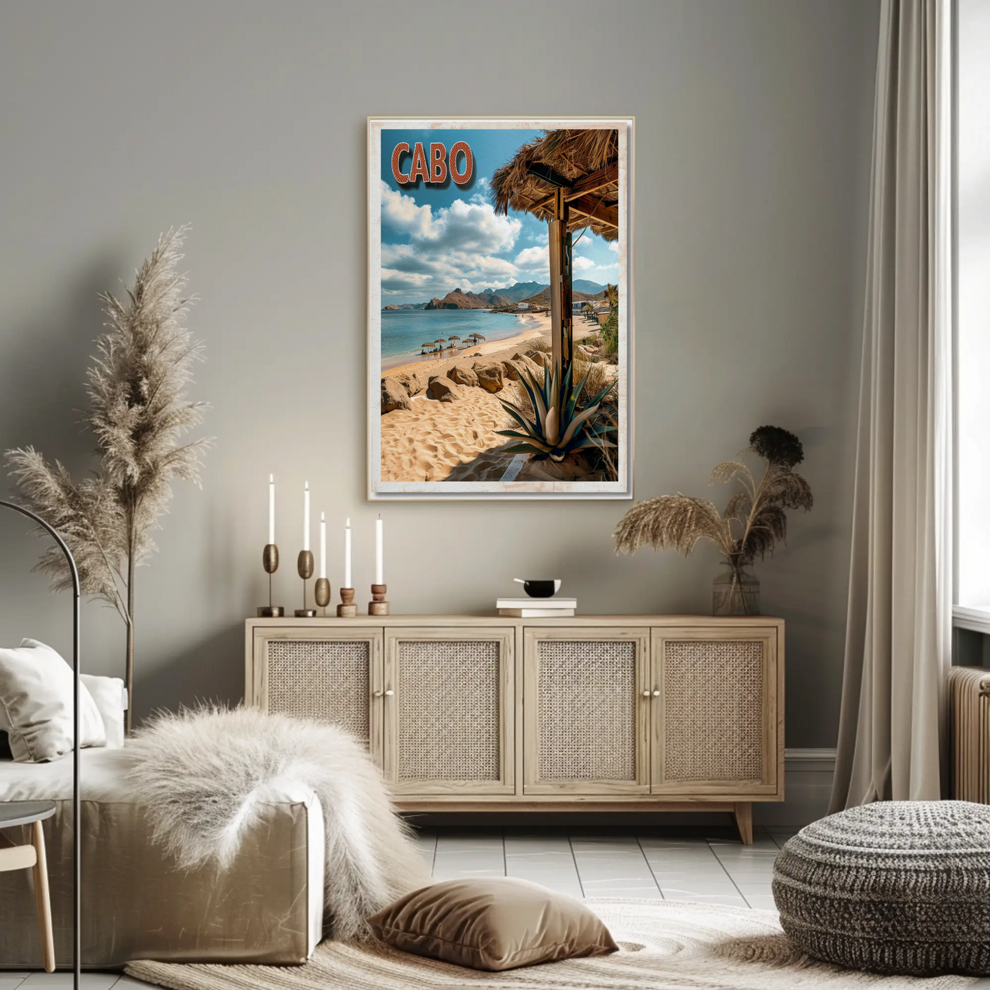 Cabo Paradise Beach Realistic Travel Poster